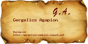 Gergelics Agapion névjegykártya